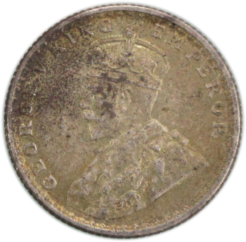 1918 1/4 Rupee King George V Calcutta Mint - High Grade - Image 2