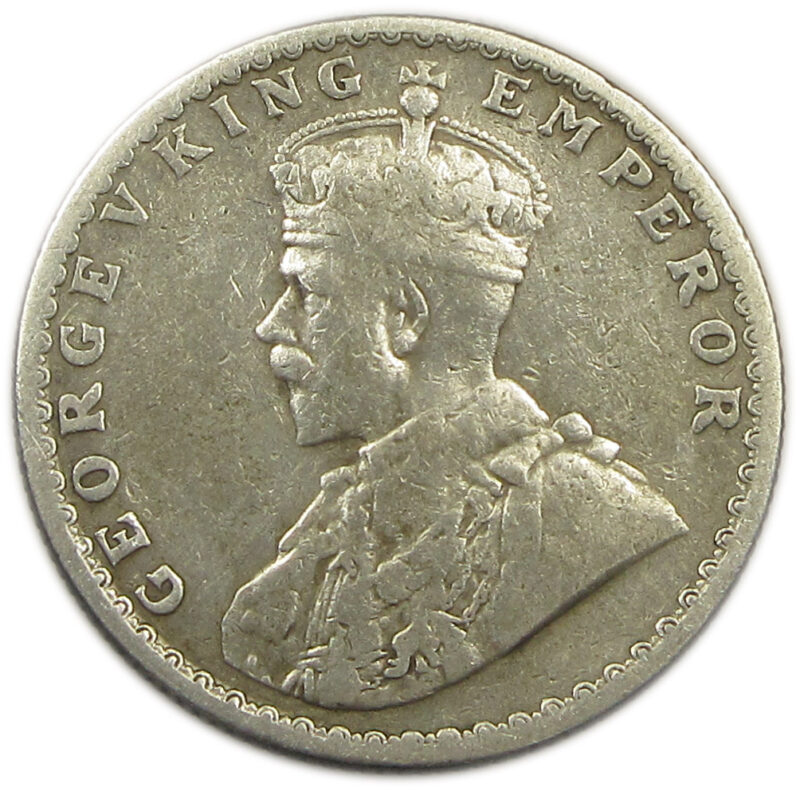 1914 Half Rupee King George V Bombay Mint GK 1051