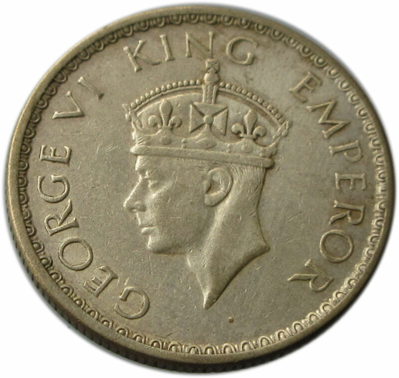 1940 Half Rupee King George VI Bombay Mint