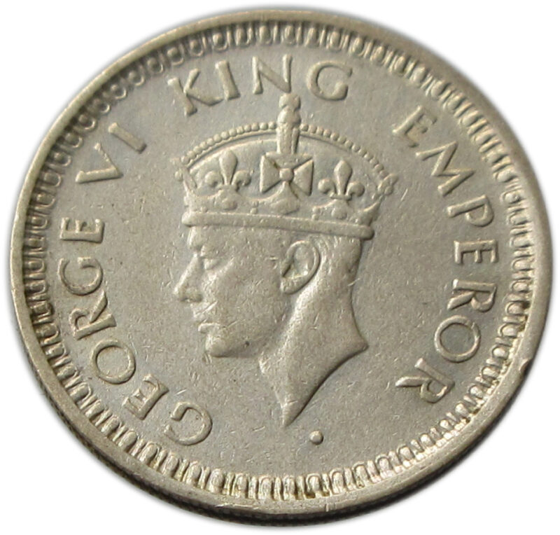 1945 Quarter Rupee King George VI Bombay Mint - Image 2