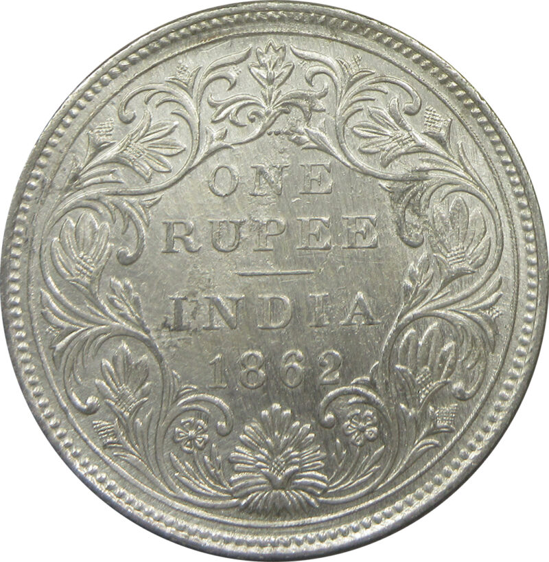 1862 2/0 Dots One Rupee Queen Victoria Bombay Mint Dotted Series GK 287