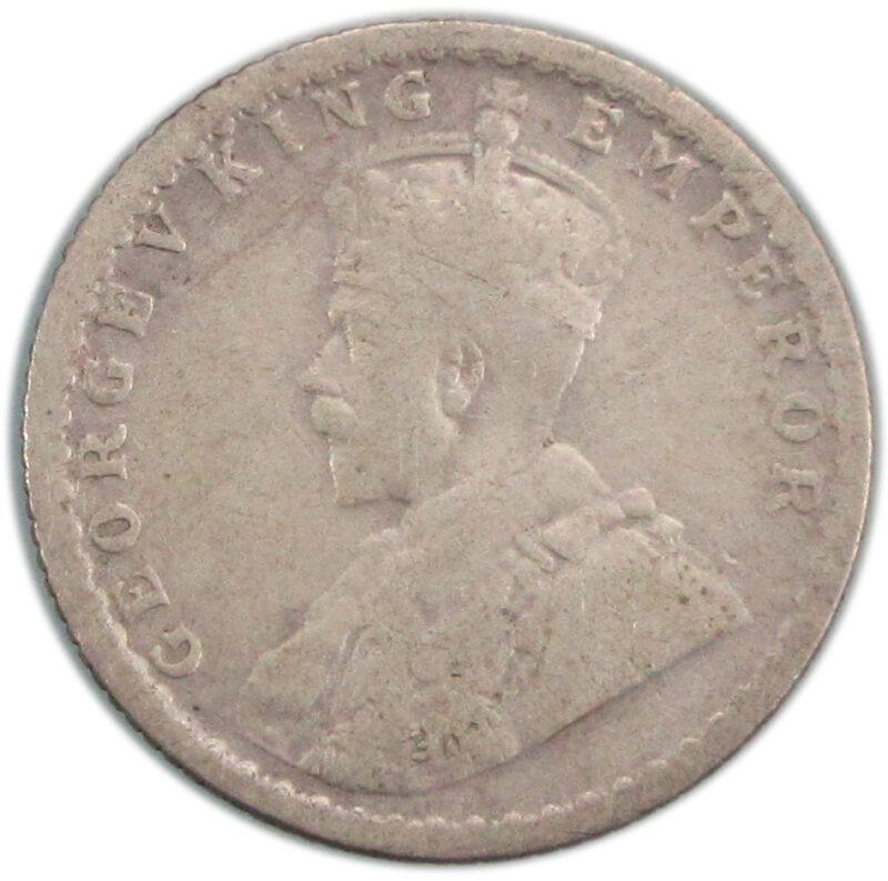 1916 1/4 Rupee King George V Calcutta Mint - Image 2