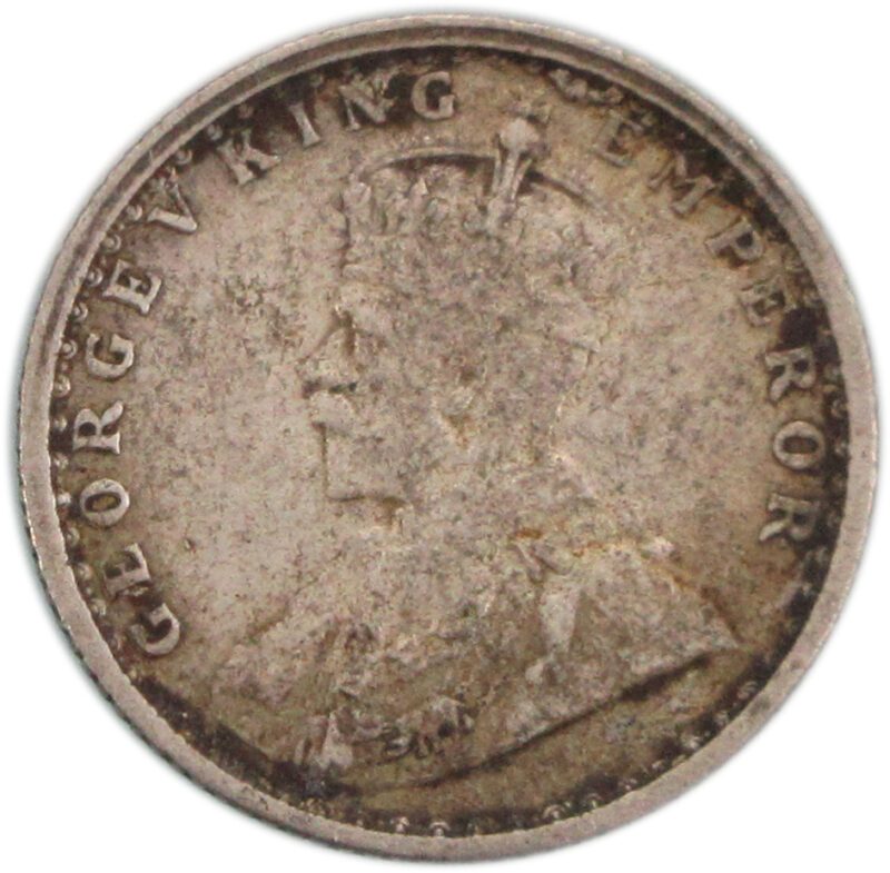 1916 1/4 Rupee King George V Calcutta Mint - Image 2