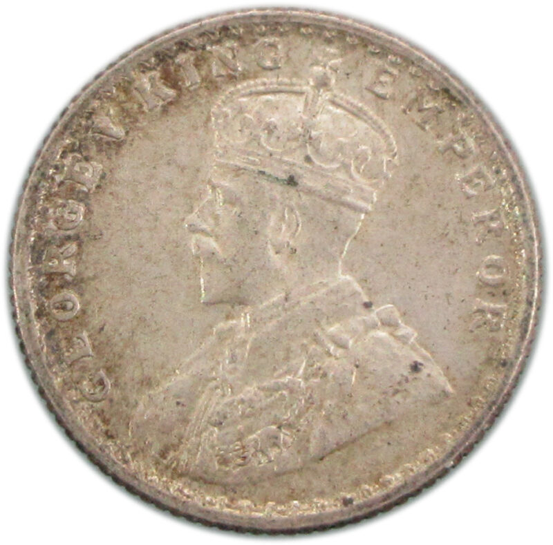 1918 1/4 Rupee King George V Calcutta Mint AUNC - Image 2