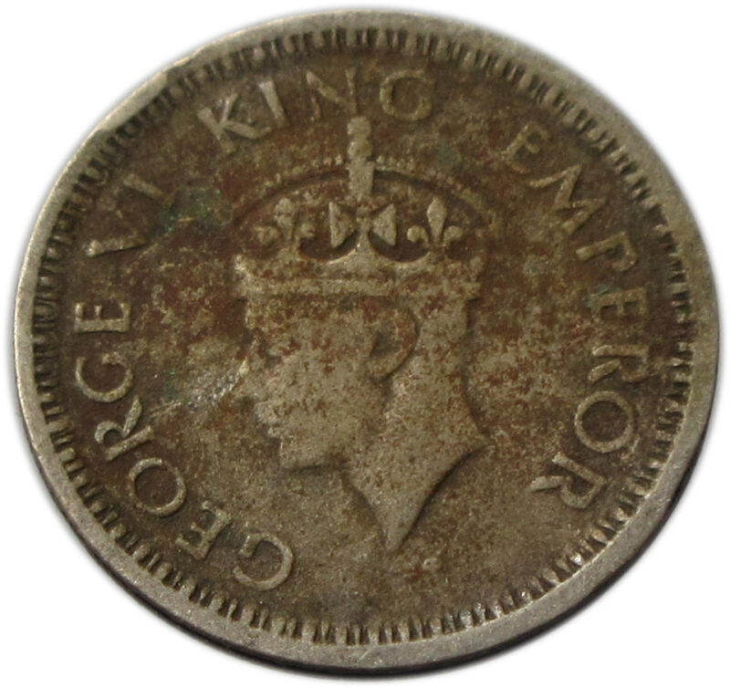 1943 Quarter Rupee King George VI Bombay Mint - Image 2