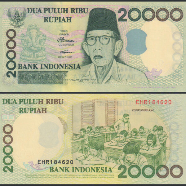 Indonesia 20000 Rupiah Bank Indonesia 1998