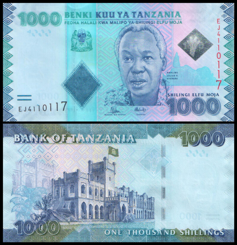 Tanzania 1000 Shilingi / Shillings Banknote 2015