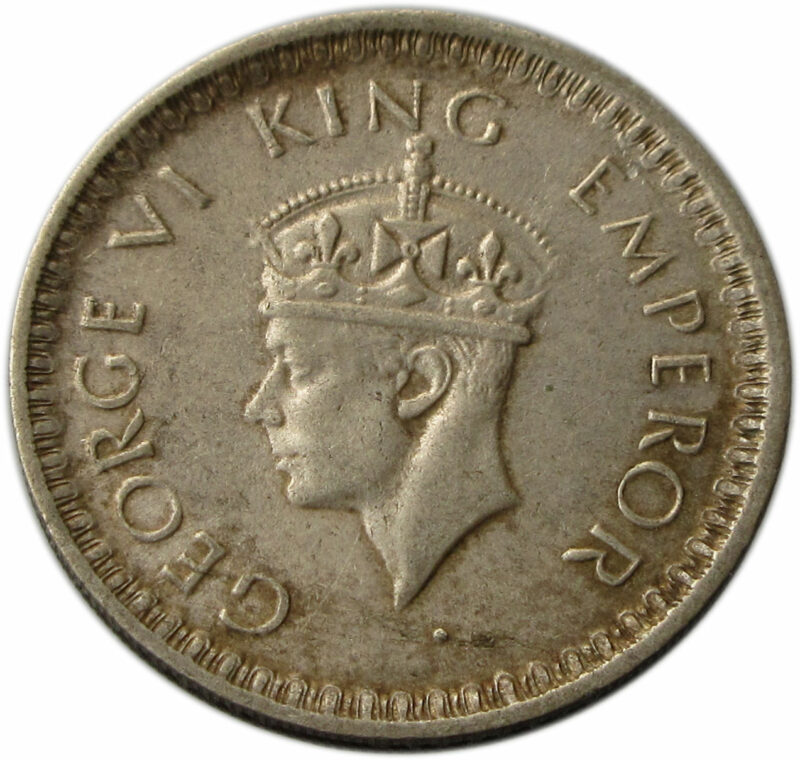 1944 Half Rupee King George VI Lahore Mint - Image 2