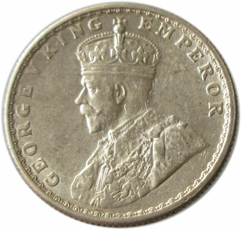 1930 Half Rupee King George V Calcutta Mint - UNC with Original Luster - Image 2