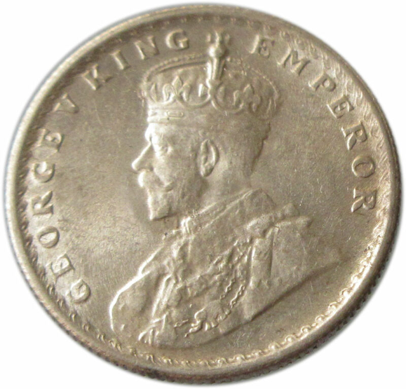 1930 Half Rupee King George V Calcutta Mint - UNC with Luster - Image 2