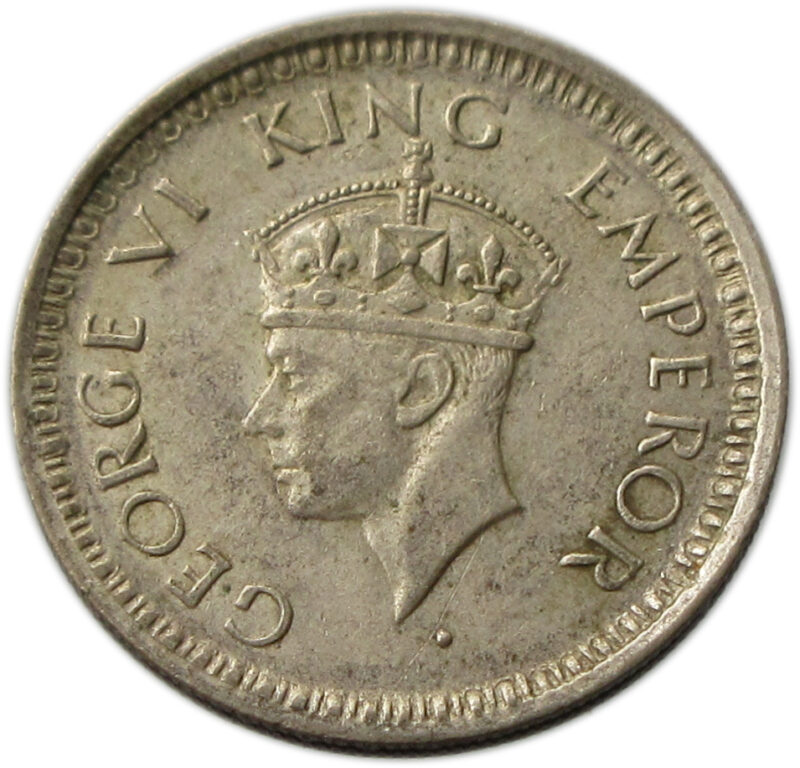 1943 Quarter Rupee King George VI Bombay Mint - Image 2