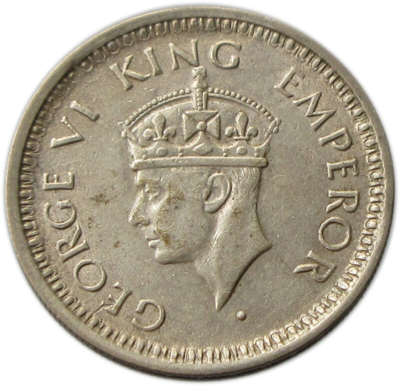 1943 Quarter Rupee King George VI Bombay Mint - Image 2