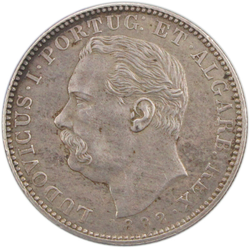 1 Rupia - Luíz I Calcutta Mint 1882 AUNC with Sharp Details