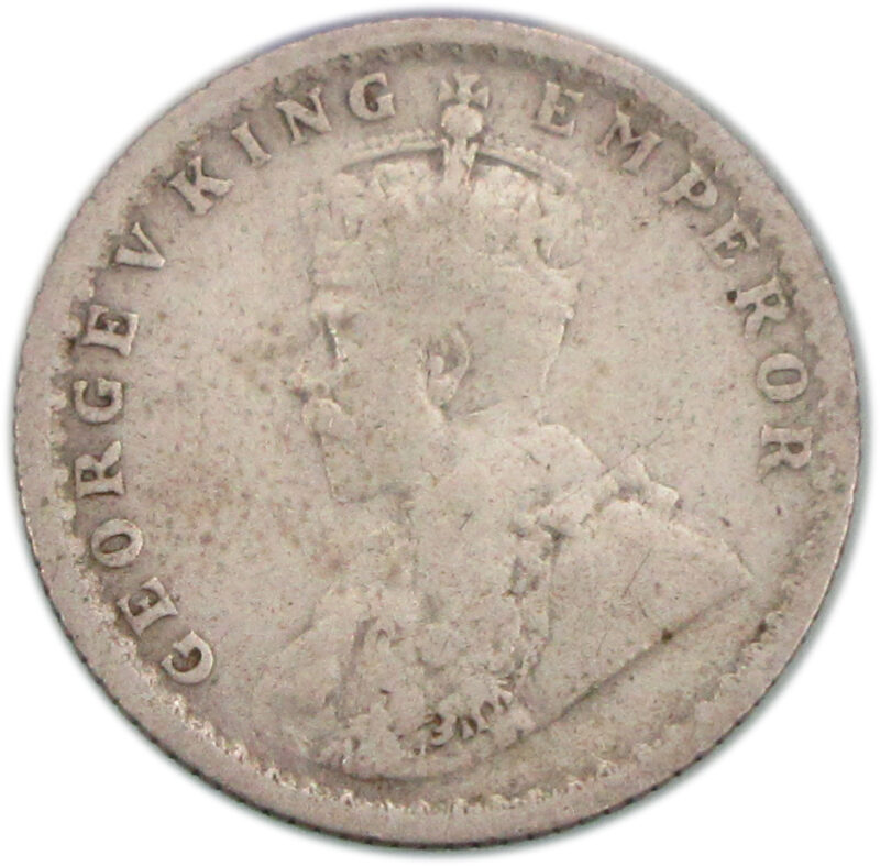 1913 1/4 Rupee King George V Calcutta Mint - Image 2