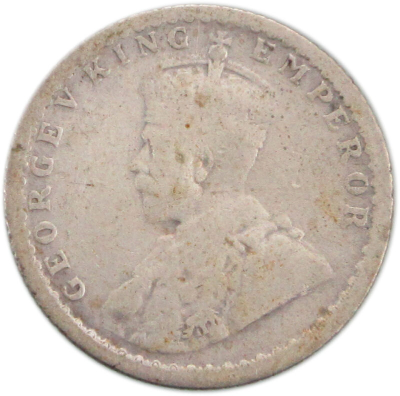1916 1/4 Rupee King George V Calcutta Mint - Image 2