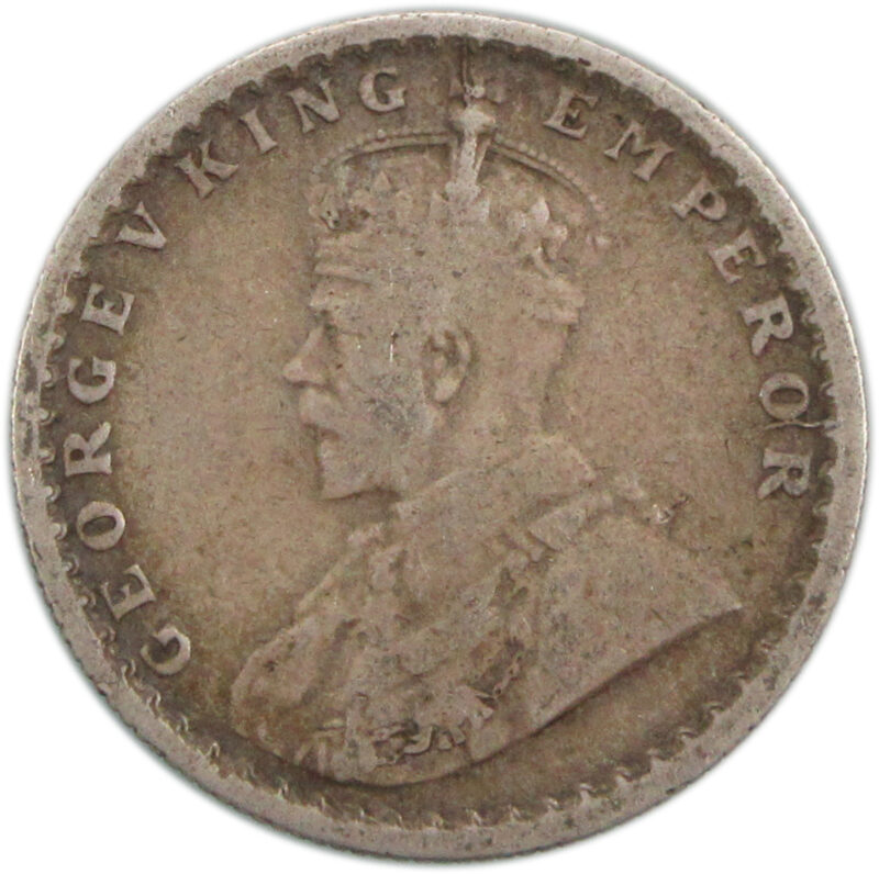 1921 Half Rupee King George V Calcutta Mint Scarce date - Image 2