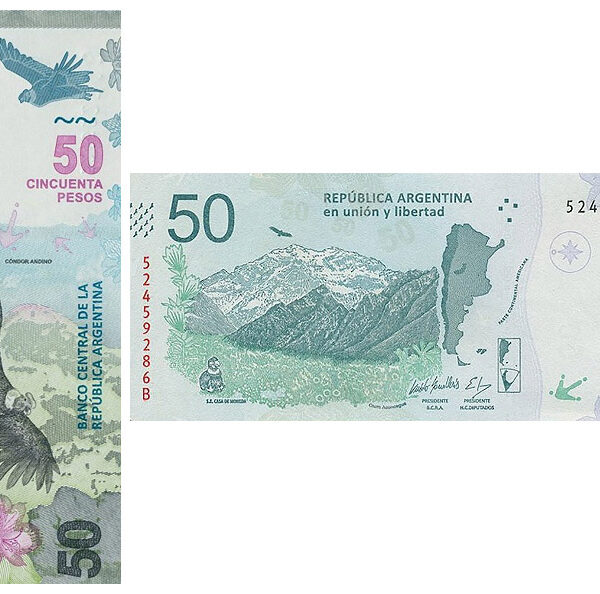 Argentina 50 Pesos Banco Central de la República Argentina 2018