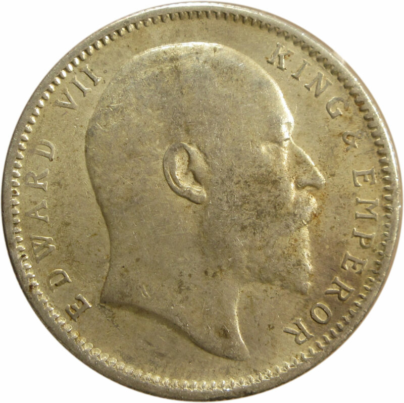 1909 One Rupee King Edward VII Calcutta Mint - Image 2