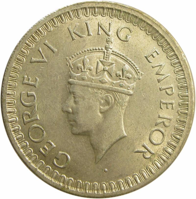 1943 Half Rupee King George VI Bombay Mint - Image 2
