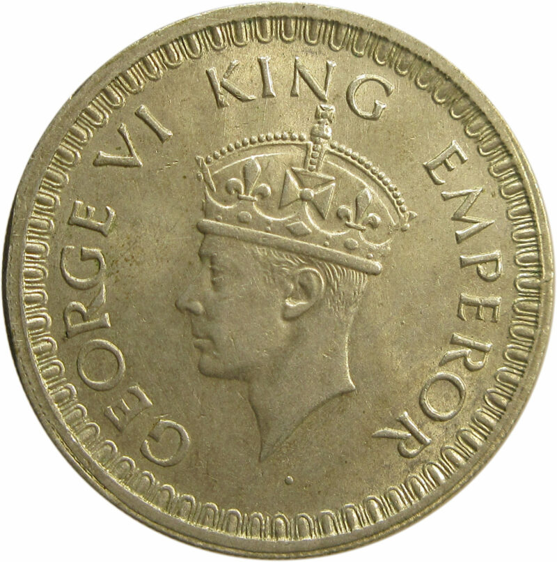 1943 Half Rupee King George VI Bombay Mint - Image 2