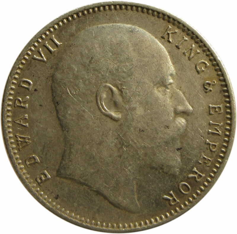1909 One Rupee King Edward VII Bombay Mint - Image 2