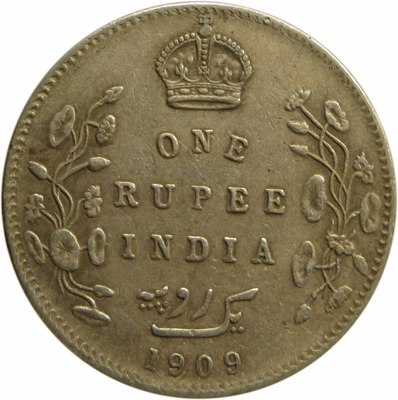1909 One Rupee King Edward VII Bombay Mint
