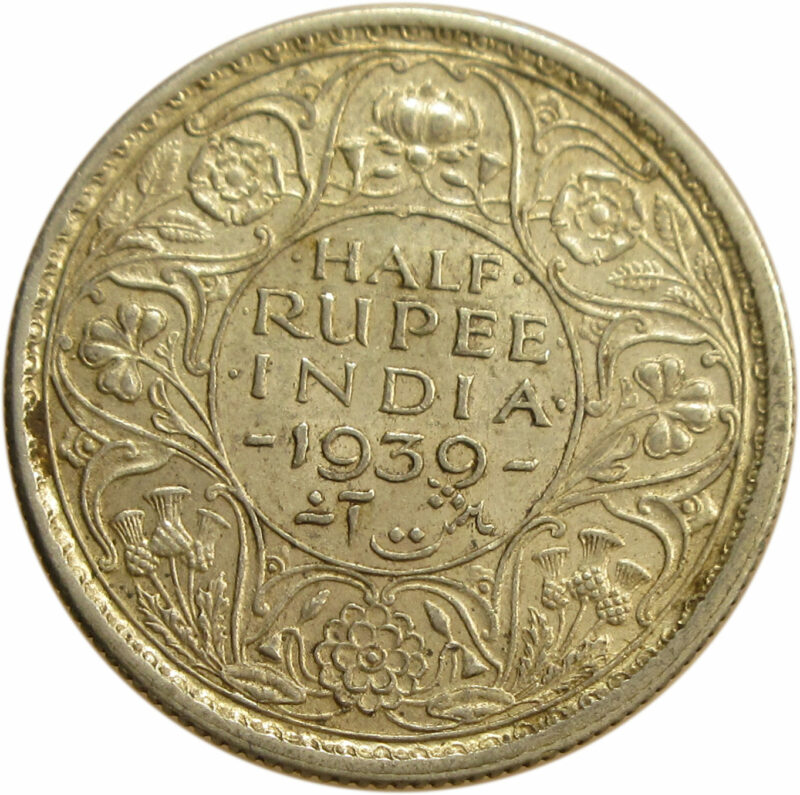 1939 Half Rupee King George VI Calcutta Mint