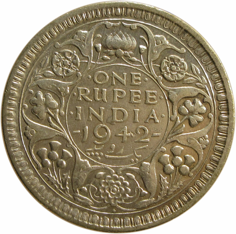 1942 One Rupee King George VI Bombay Mint