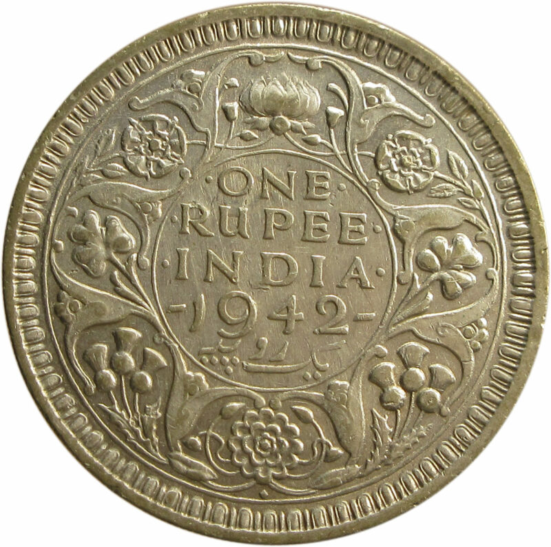 1942 One Rupee King George VI Bombay Mint