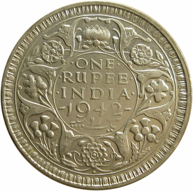 1942 One Rupee King George VI Bombay Mint