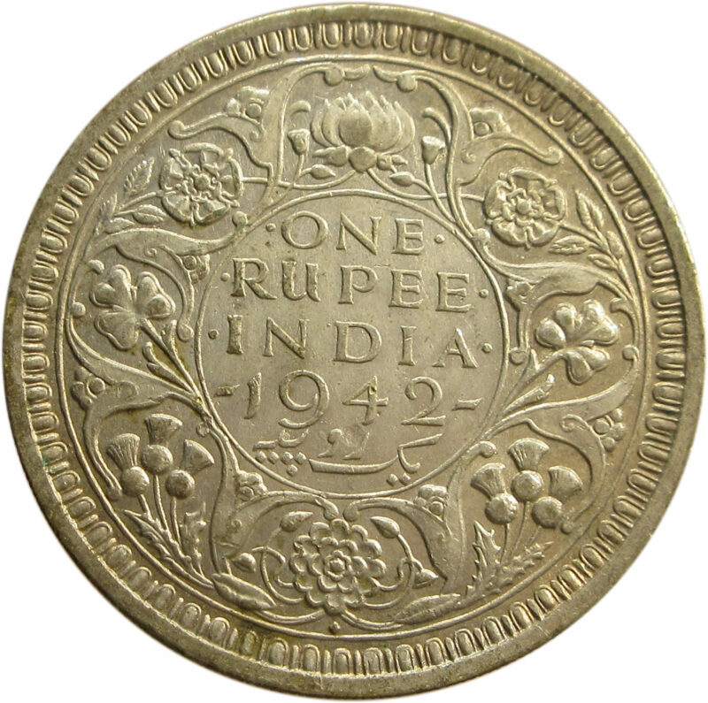 1942 One Rupee King George VI Bombay Mint