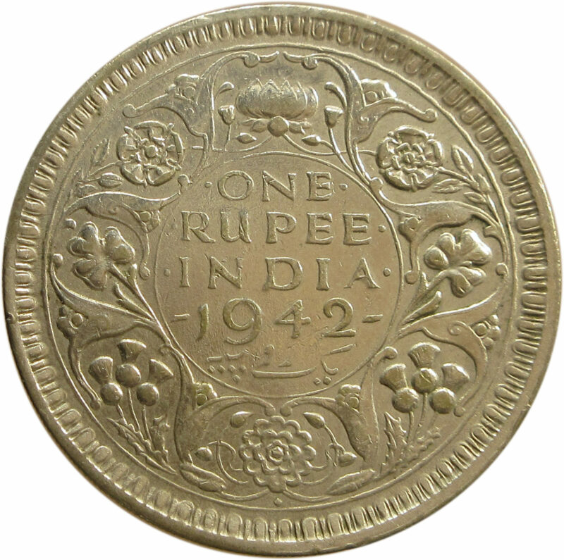 1942 One Rupee King George VI Bombay Mint