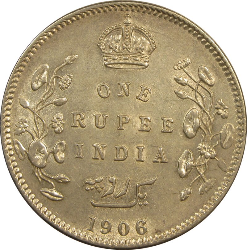 1906 One Rupee King Edward VII Calcutta Mint